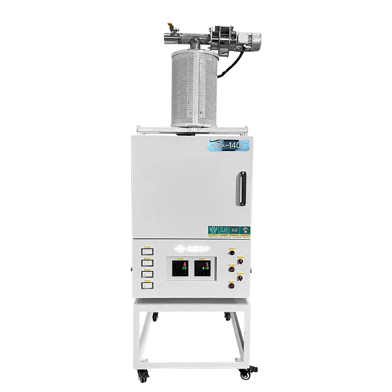 1400°C small laboratory debinding furnace with VOC exhaust gas purification